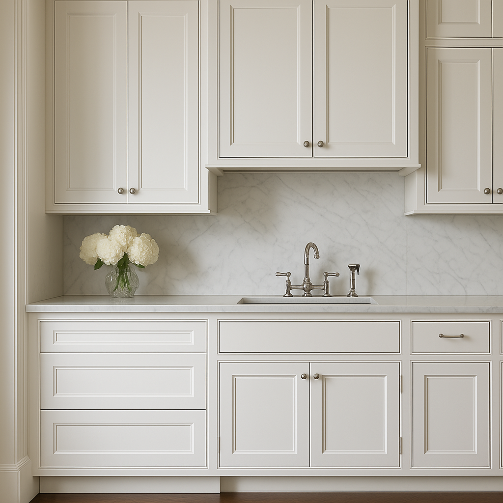 HOMLUX Ready-to-Assemble Shaker White Kitchen Cabinet with 3 Drawers