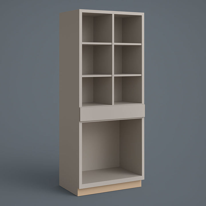 Hampton Bay Avondale Shaker Open Pantry Kitchen Cabinet in Dove Gray