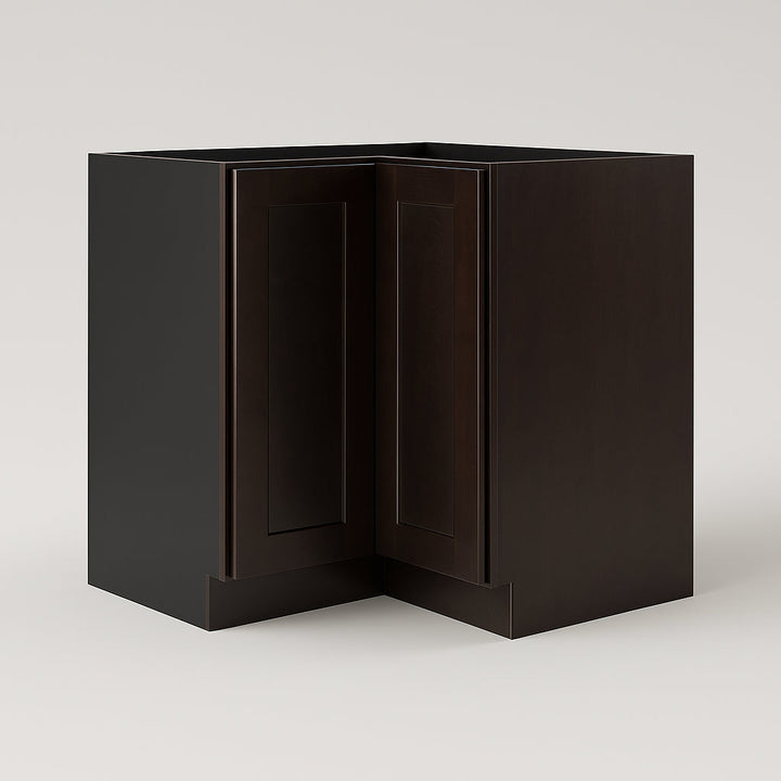 Design House Brookings Solid Wood Lazy Susan Corner Base Cabinet in Espresso