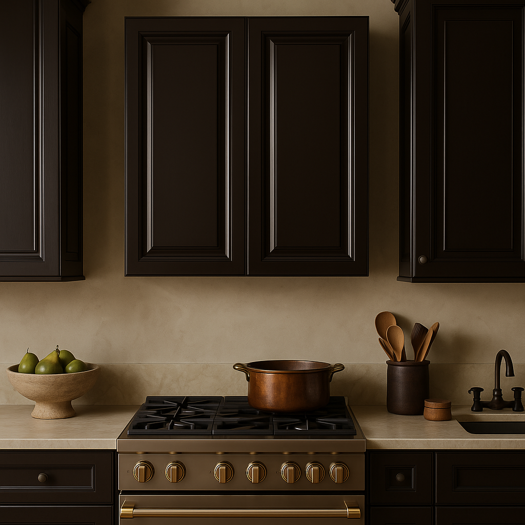 LIFEART CABINETRY Newport Ready to Assemble 2-Door Wall Cabinet, Dark Espresso