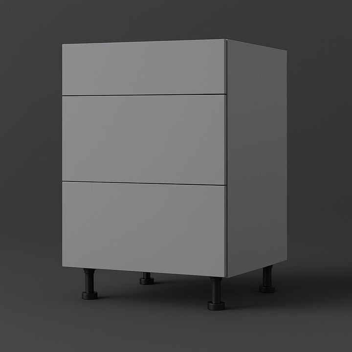 Cambridge Radiance Matte Grey Slab Drawer Base Kitchen Cabinet, 30 in. W x 24 in. D x 34.50 in. H