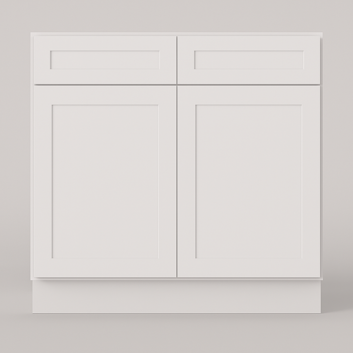 HOMEIBRO Newport Light Shaker Dove Plywood Kitchen Cabinet - 36x34.5x24 in.