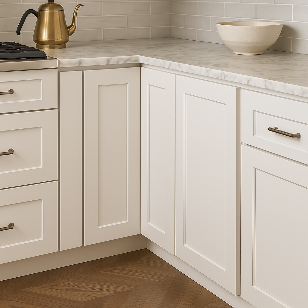 Plywell Shaker Base Lazy Susan Cabinet, Ready to Assemble, 36x34.5x24 in, White