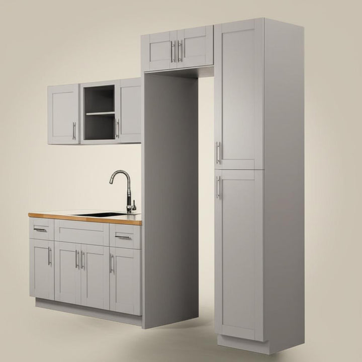 MILL'S PRIDE Richmond Vesuvius Gray Ready-to-Assemble Laundry Room Cabinet Set