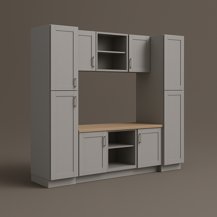 MILL'S PRIDE Richmond Vesuvius Gray Kitchen Cabinet Ensemble - Ready to Assemble