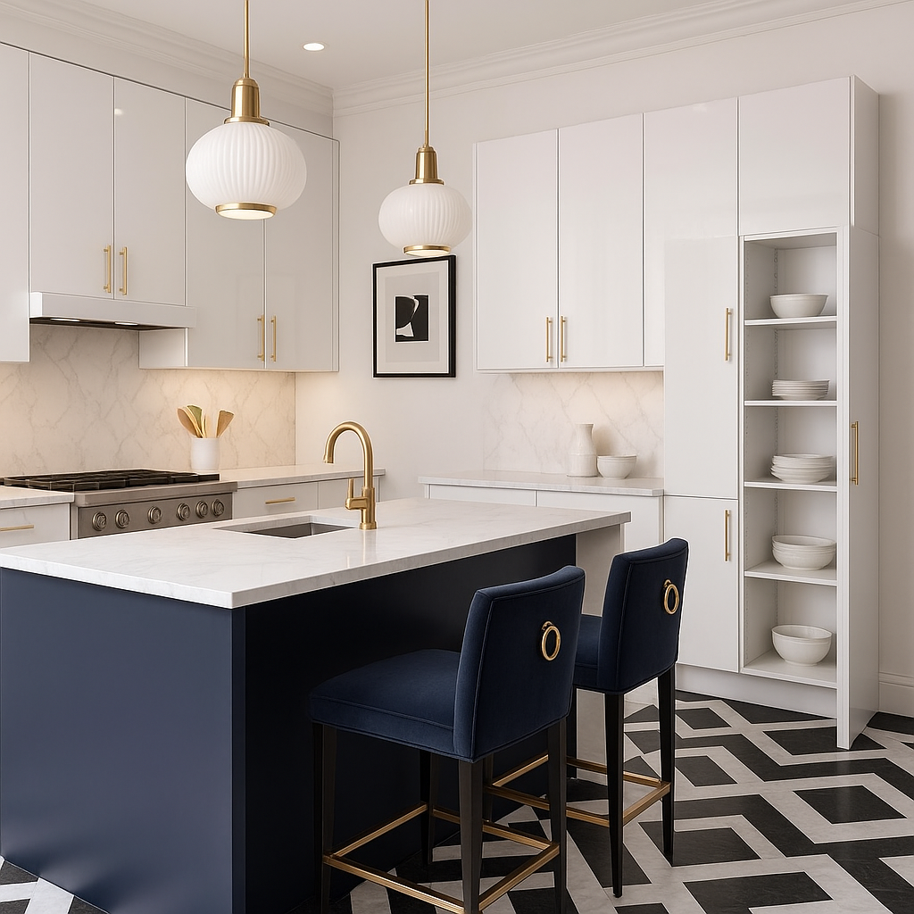 Cambridge Radiance Ready-to-Assemble Slab Wall Kitchen Cabinet in White Gloss
