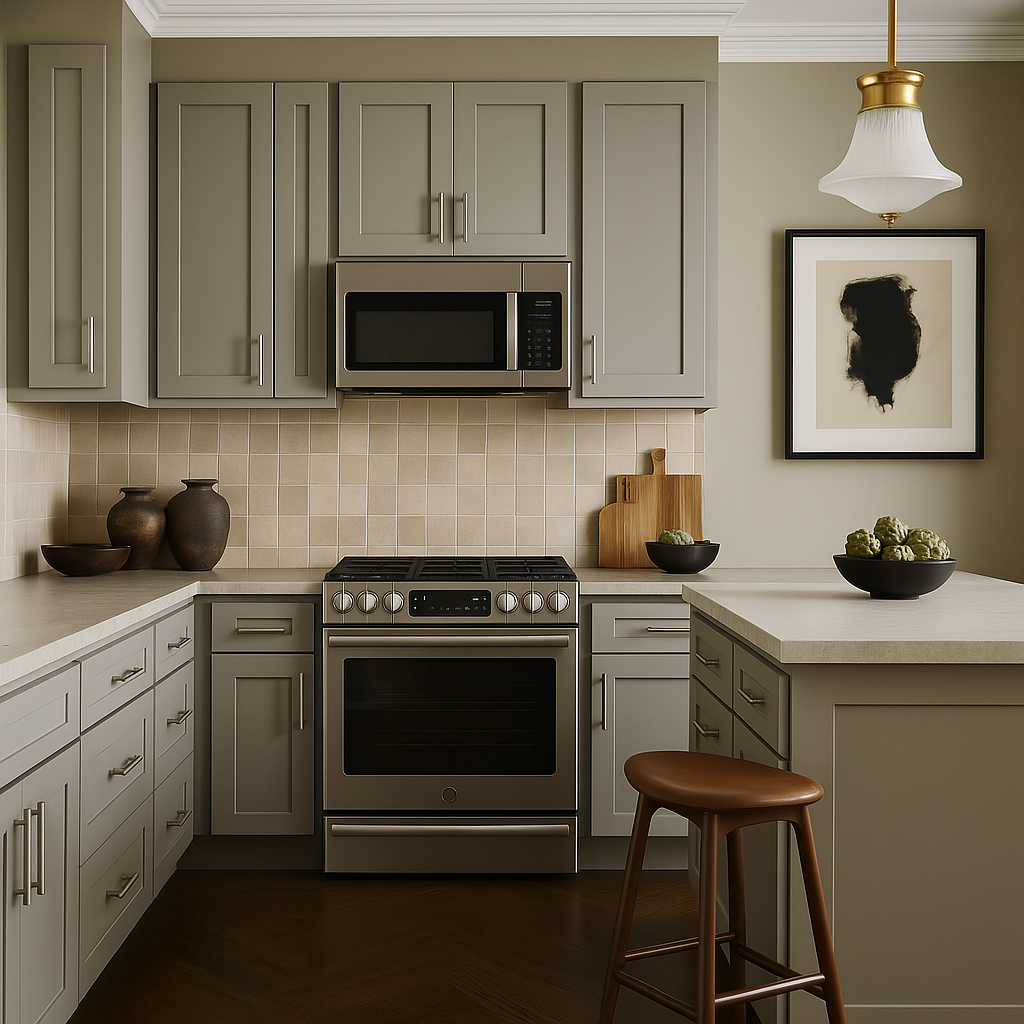 MILL'S PRIDE Richmond Vesuvius Gray Plywood Shaker Wall Kitchen Cabinet - Soft Close, Ready to Assemble