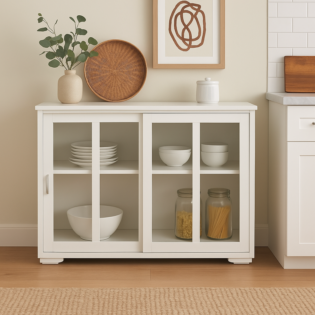 Unbranded White MDF Kitchen Base Cabinet - Ready to Assemble