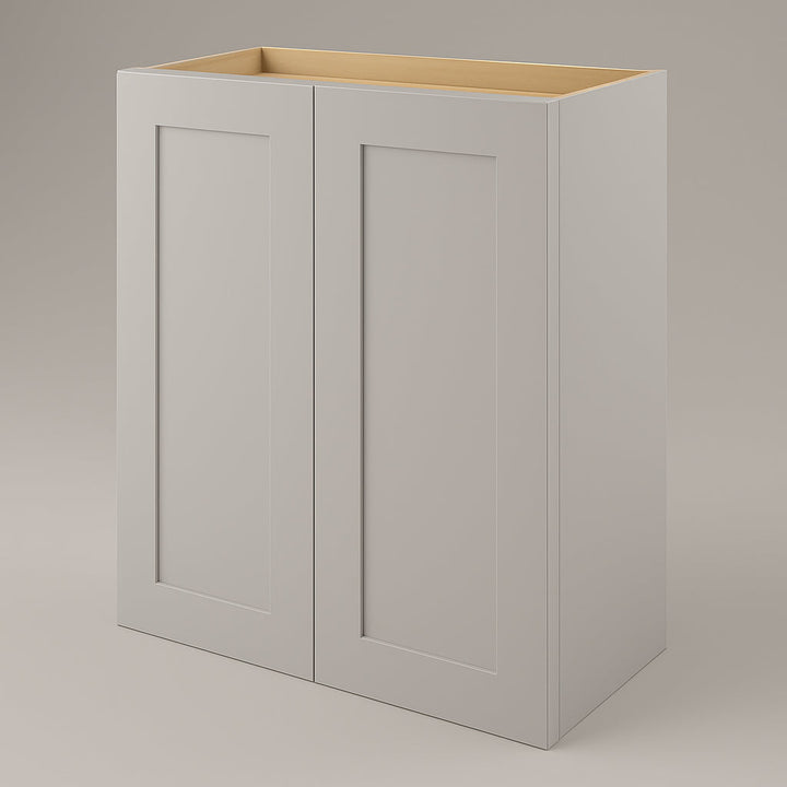 Hampton Bay Avondale 27 in. Dove Gray Shaker Wall Kitchen Cabinet