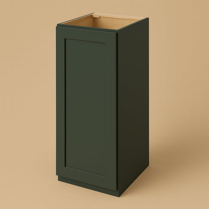 Hampton Bay Avondale 15 in. W x 12 in. D x 36 in. H Ready to Assemble Plywood Shaker Wall Kitchen Cabinet in Fern Green