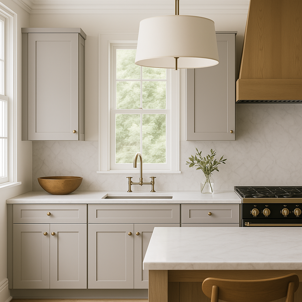 Hampton Bay Avondale Shaker Wall Kitchen Cabinet, Dove Gray, 18x12x42 in.