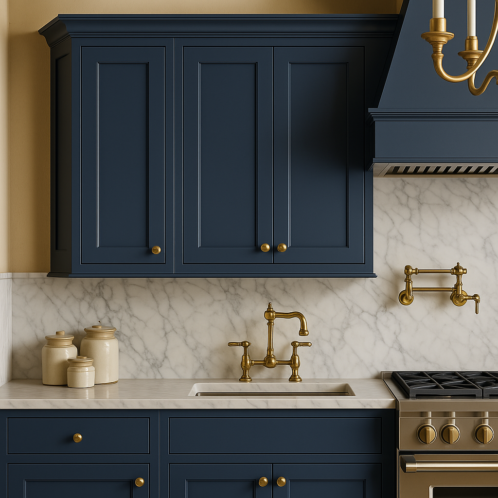 Hampton Bay Ink Blue Shaker Wall Kitchen Cabinet - Ready to Assemble