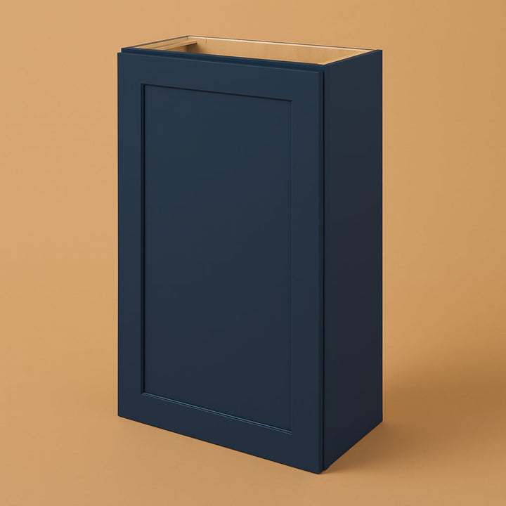 Hampton Bay Avondale Ink Blue Shaker Wall Kitchen Cabinet - 21" W x 12" D x 36" H