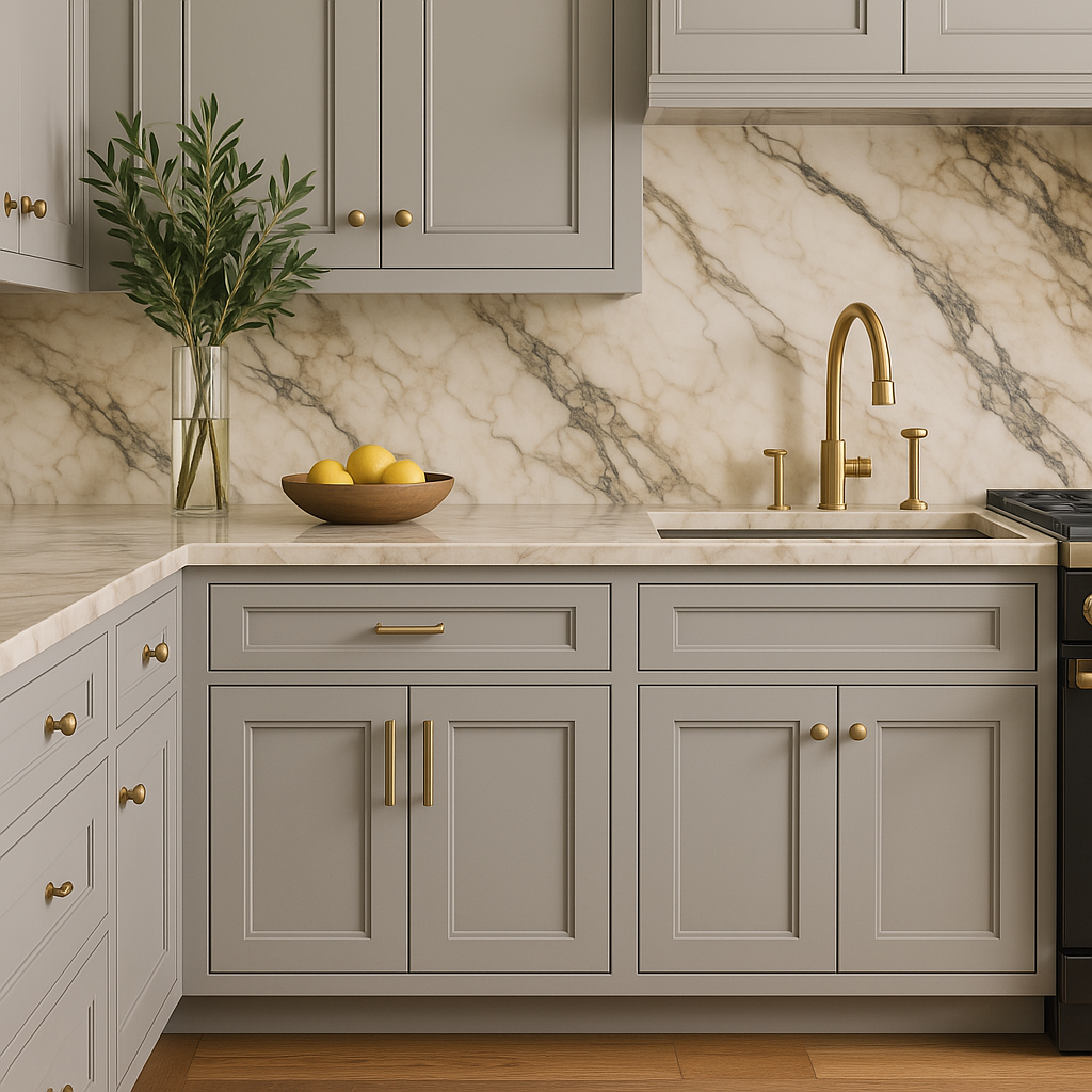 MILL'S PRIDE Richmond Vesuvius Gray Shaker Base Kitchen Cabinet - 24 in W x 24 in D x 34.5 in H