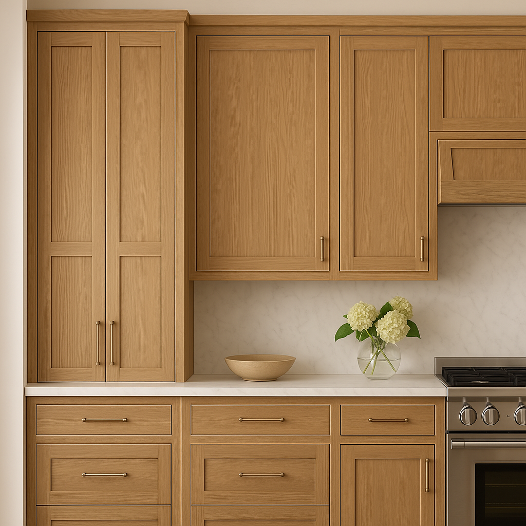 Hampton Bay Avondale 24" Shaker Wall Kitchen Cabinet in White Oak