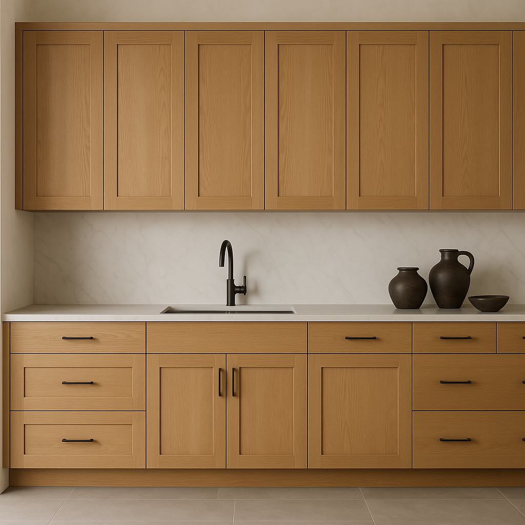 Hampton Bay Avondale 30" Shaker Sink Base Cabinet in White Oak
