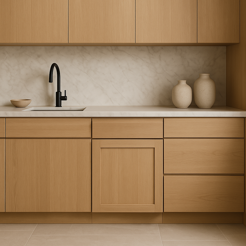 Hampton Bay Avondale Shaker Base Kitchen Cabinet in White Oak