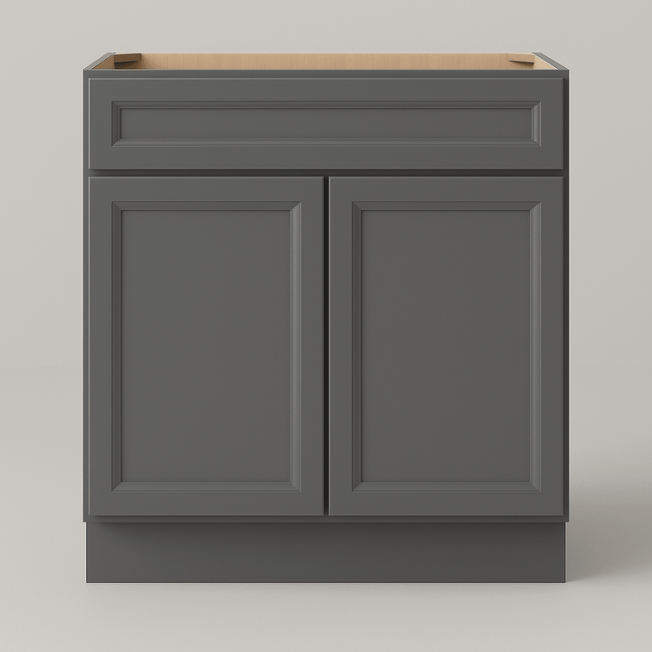 PELHAM & WHITE Keyport Shaker Charcoal Sink Base Cabinet - 30 in. W x 24 in. D x 34.5 in. H