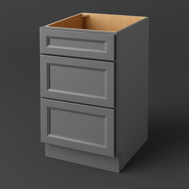 PELHAM & WHITE Keyport Shaker Charcoal Drawer Base Cabinet - 18" W x 24" D x 34.5" H