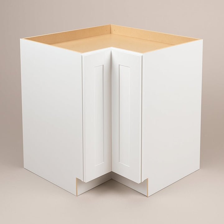 Design House Brookings Lazy Susan Corner Base Kitchen Cabinet in White