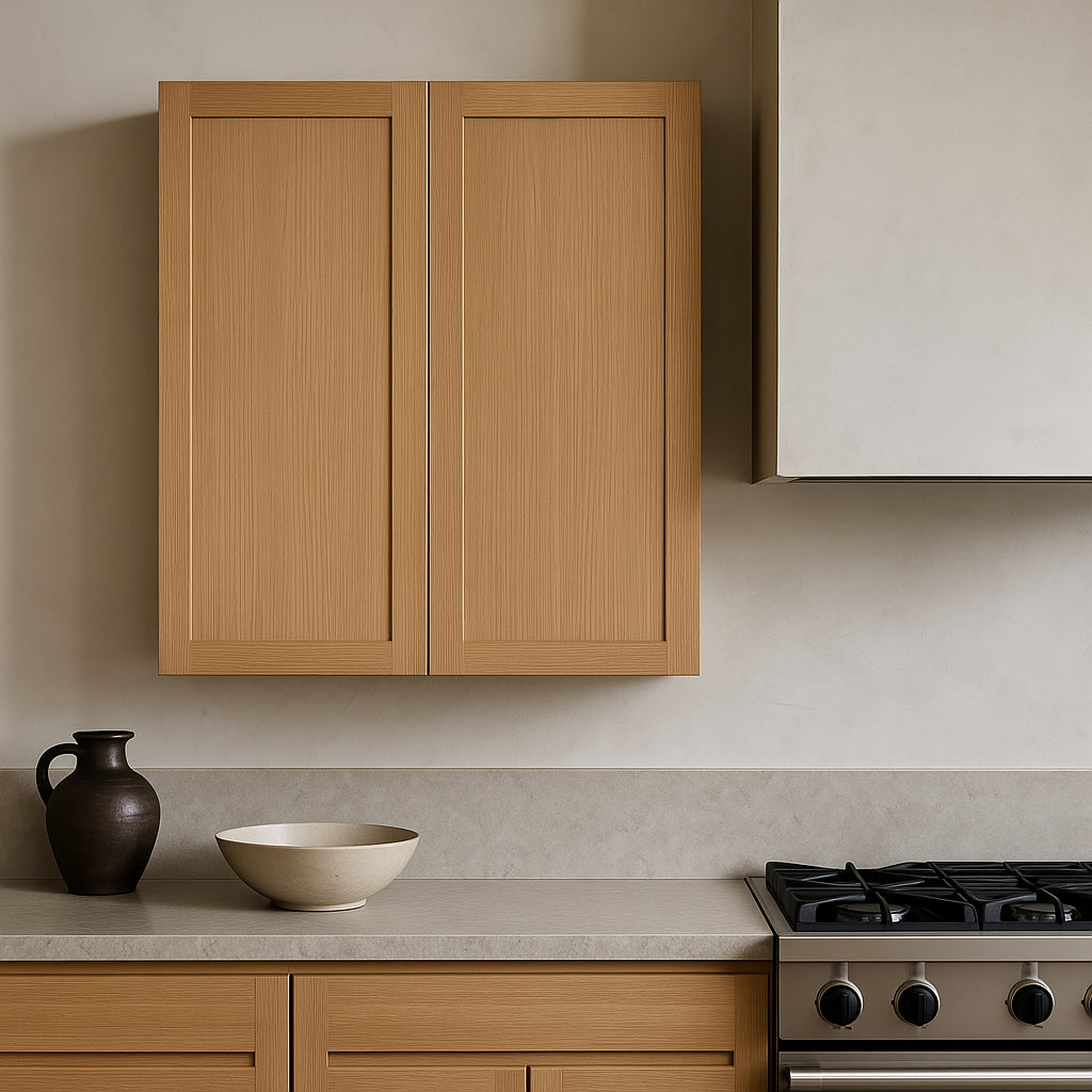Hampton Bay Avondale 36 in. White Oak Shaker Wall Kitchen Cabinet