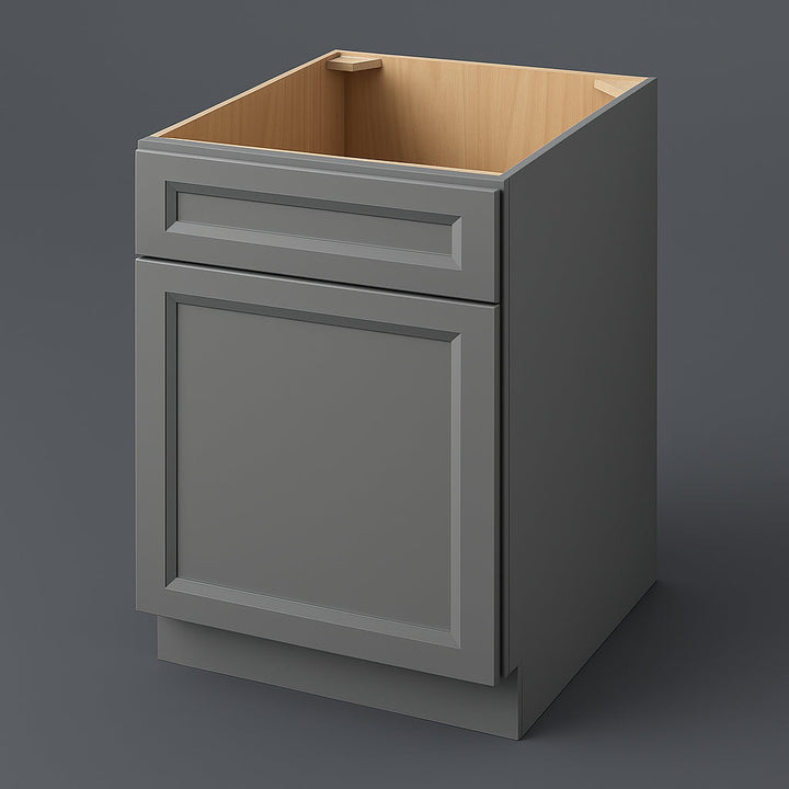 PELHAM & WHITE Keyport Shaker Charcoal Base Kitchen Cabinet - 24 in. W x 24 in. D x 34.5 in. H