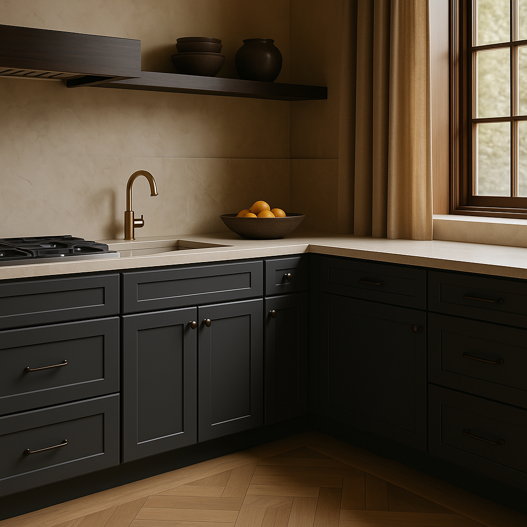 MILL'S PRIDE Richmond Venetian Onyx Shaker Base Kitchen Cabinet, Soft Close, 30x24x34.5 in