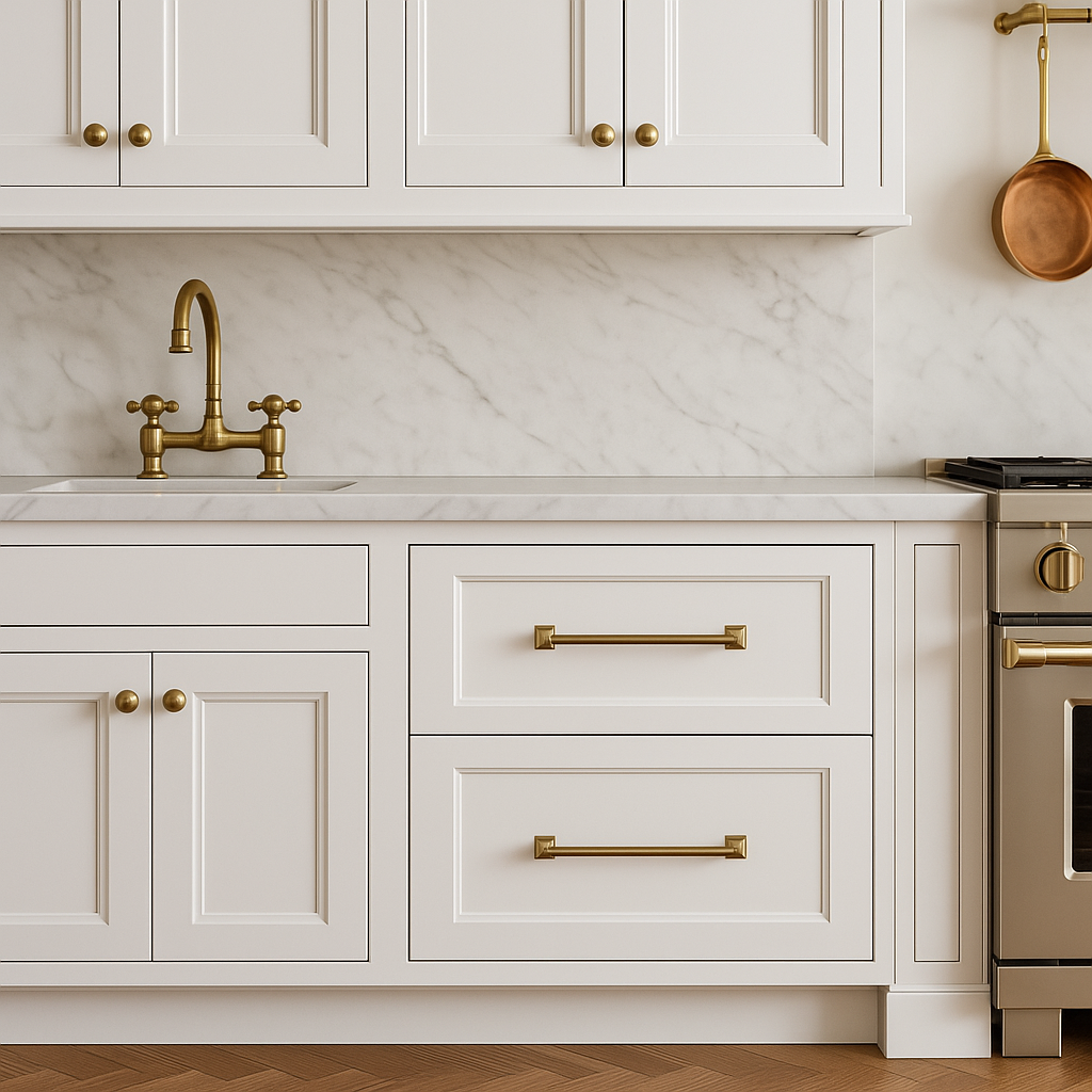 HOMEIBRO Shaker White Plywood Kitchen Cabinet with 2 Drawers - 24 in. W x 24 in. D x 34.5 in. H
