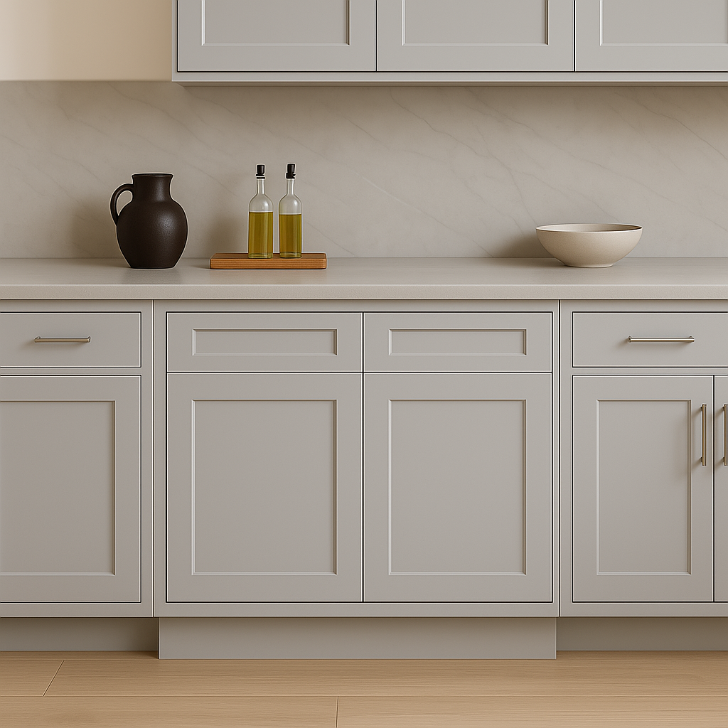 HOMEIBRO Painted Shaker Style Ready to Assemble Base Cabinet, 33 in. W x 34-1/2 in. H x 24 in. D