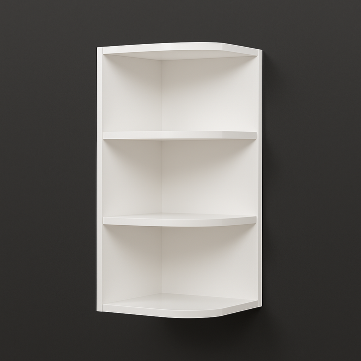 Bremen Cabinetry Shaker Wall End Open Shelf Cabinet, White, Ready to Assemble