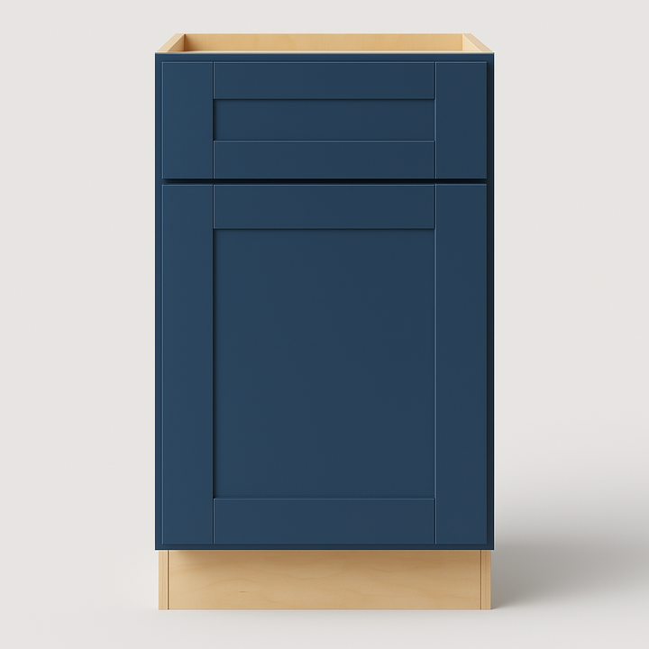 MILL'S PRIDE Valencia Blue Shaker Base Kitchen Cabinet - 12 in W x 24 in D x 34.5 in H