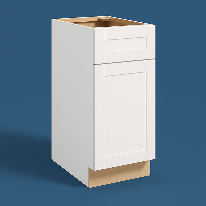 MILL'S PRIDE Richmond Verona White Shaker Base Kitchen Cabinet - 15 in W x 24 in D x 34.5 in H