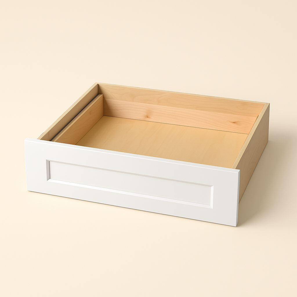 Plywell Ready to Assemble Shaker Base Knee Drawer in White