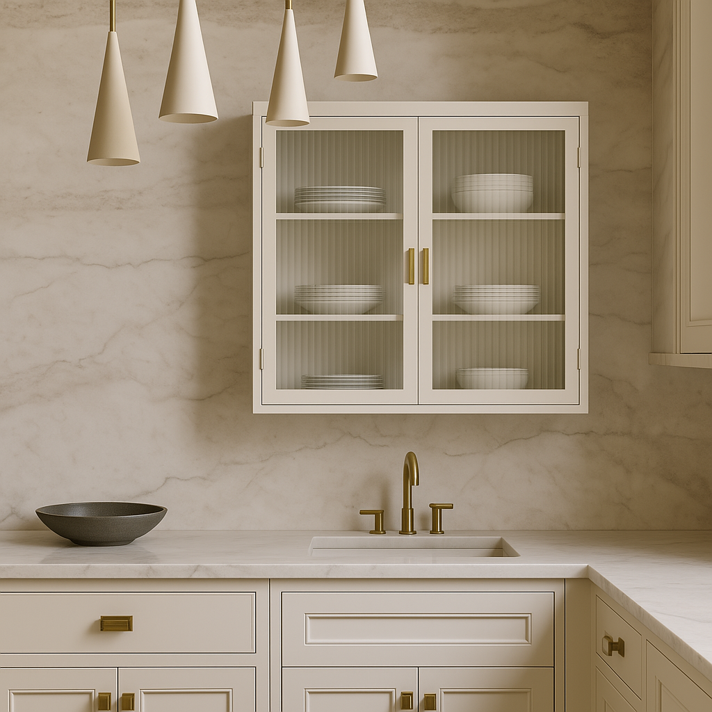 FUNKOL White Metal Wall Kitchen Cabinet with 3-Tier Storage