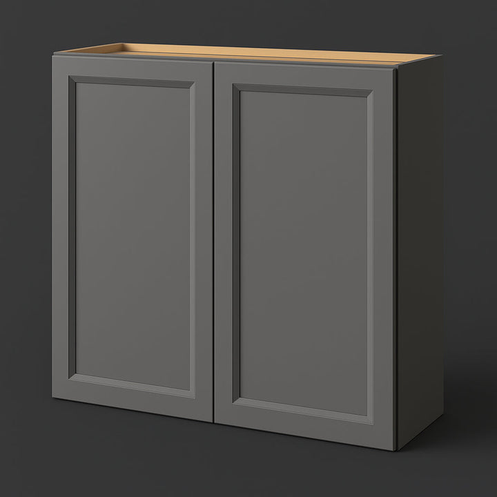 PELHAM & WHITE Keyport Shaker Wall Kitchen Cabinet, Charcoal, 36x12x30 in.