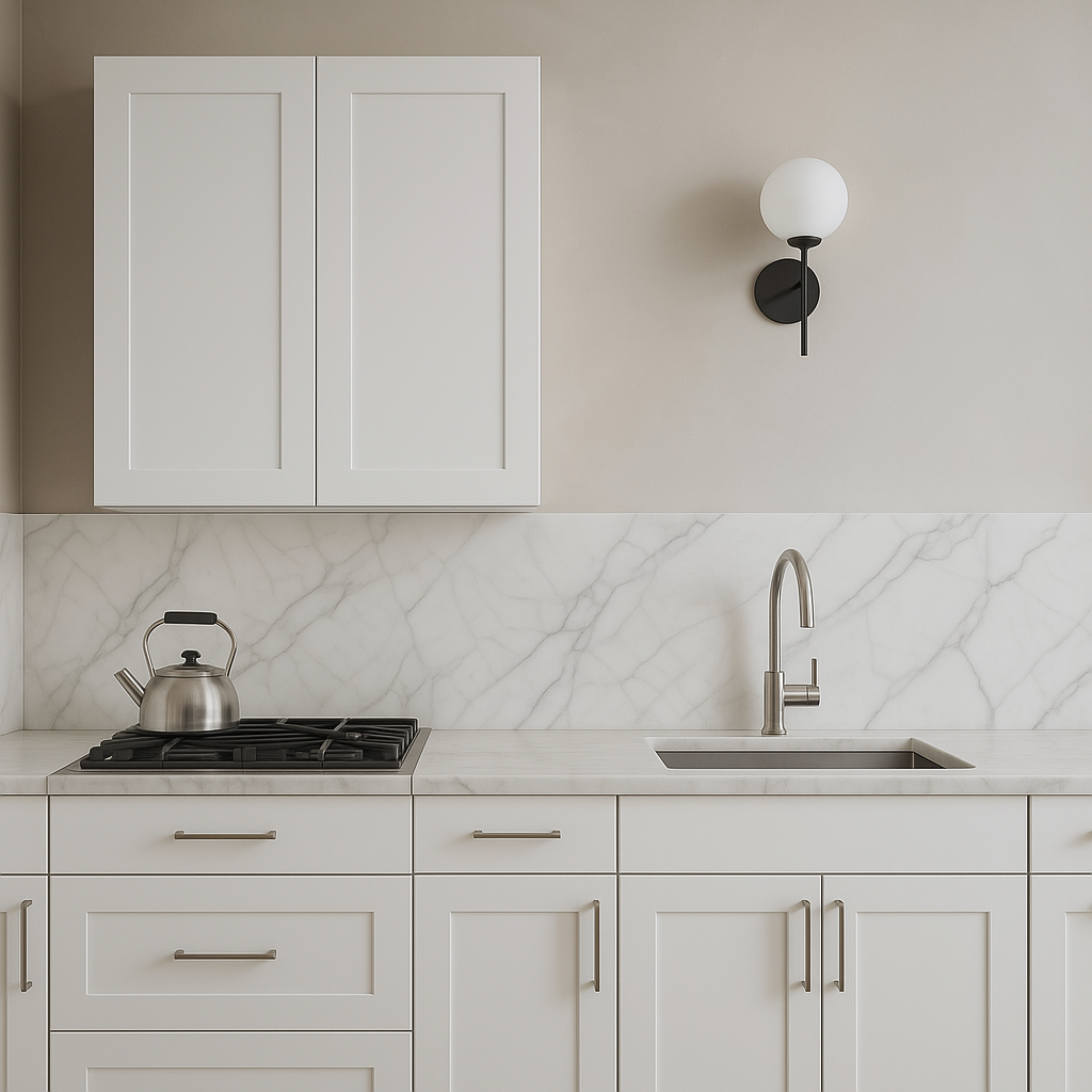 Cambridge Everest Shaker Wall Kitchen Cabinet, 33x12x30, White