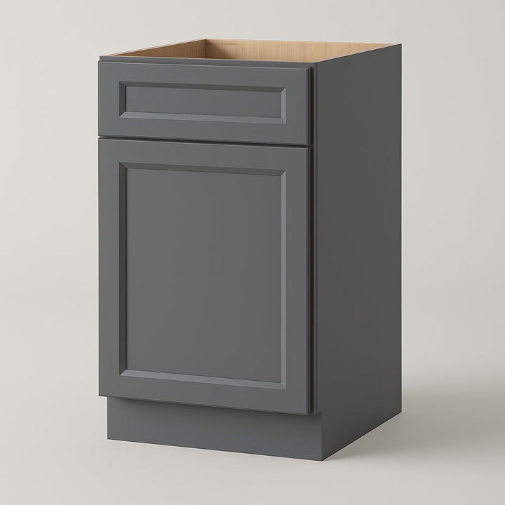 PELHAM & WHITE Keyport Shaker Charcoal Base Kitchen Cabinet - Tool-Free Assembly