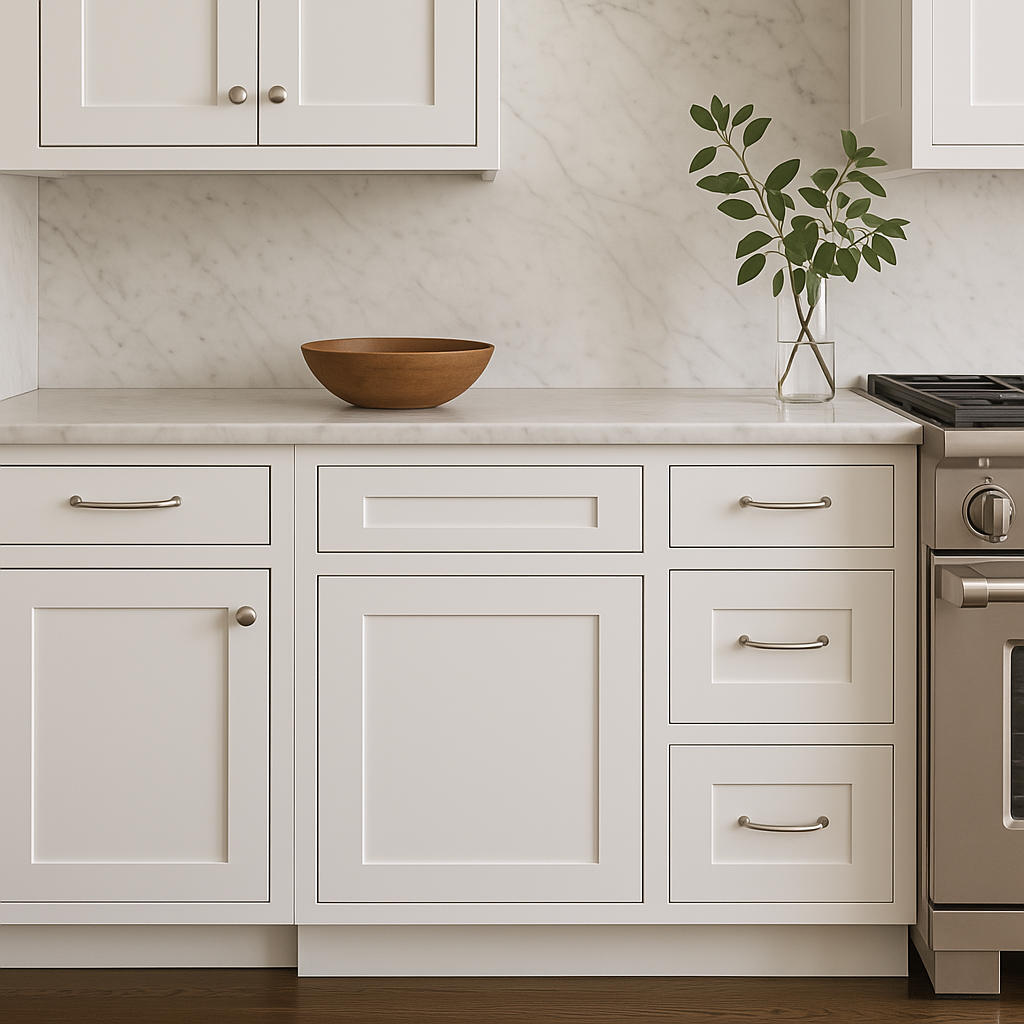 Plywell Ready to Assemble Shaker Base Cabinet with 1 Door and 1 Drawer in White