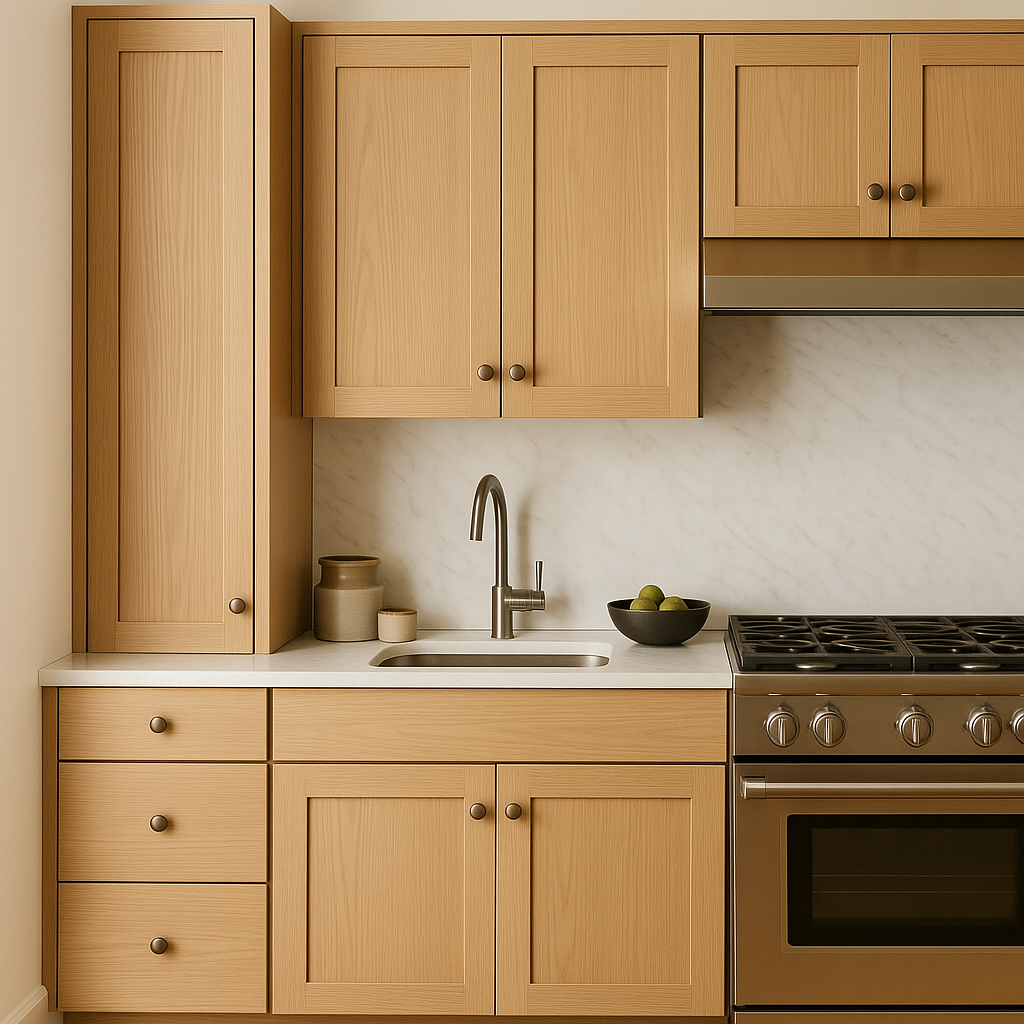 Hampton Bay Avondale White Oak Shaker Wall Kitchen Cabinet, 9x12x36 in.