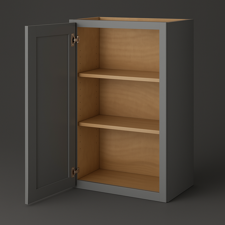 PELHAM & WHITE Keyport Shaker Wall Kitchen Cabinet, Charcoal, 21x12x30 in.