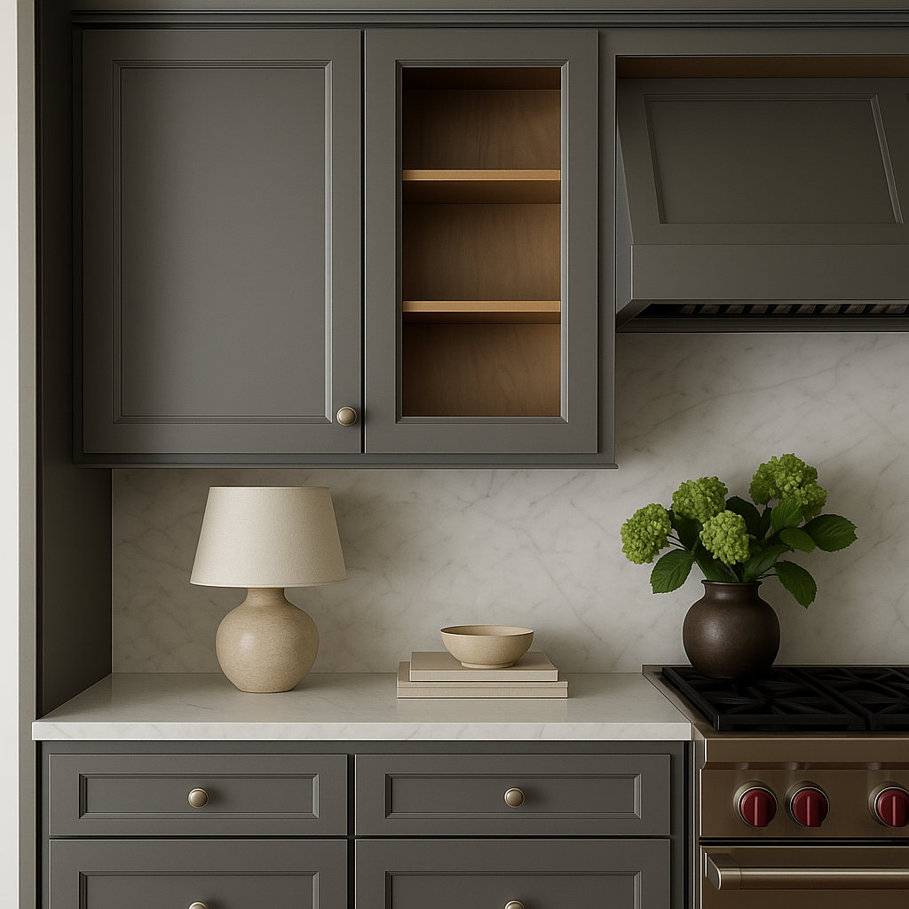 PELHAM & WHITE Keyport Shaker Wall Kitchen Cabinet, Charcoal, 21x12x30 in.