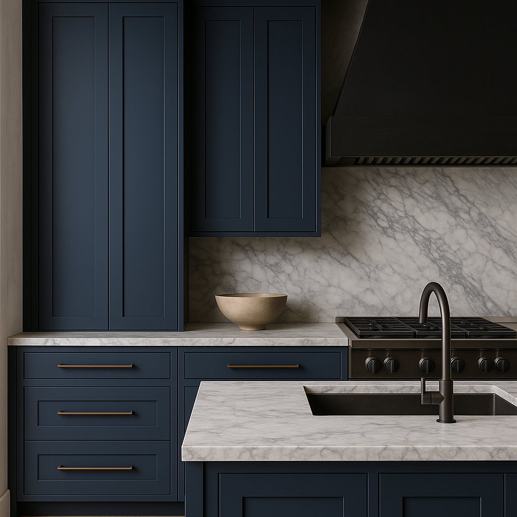 MILL'S PRIDE Valencia Blue Shaker Wall Kitchen Cabinet - Ready to Assemble