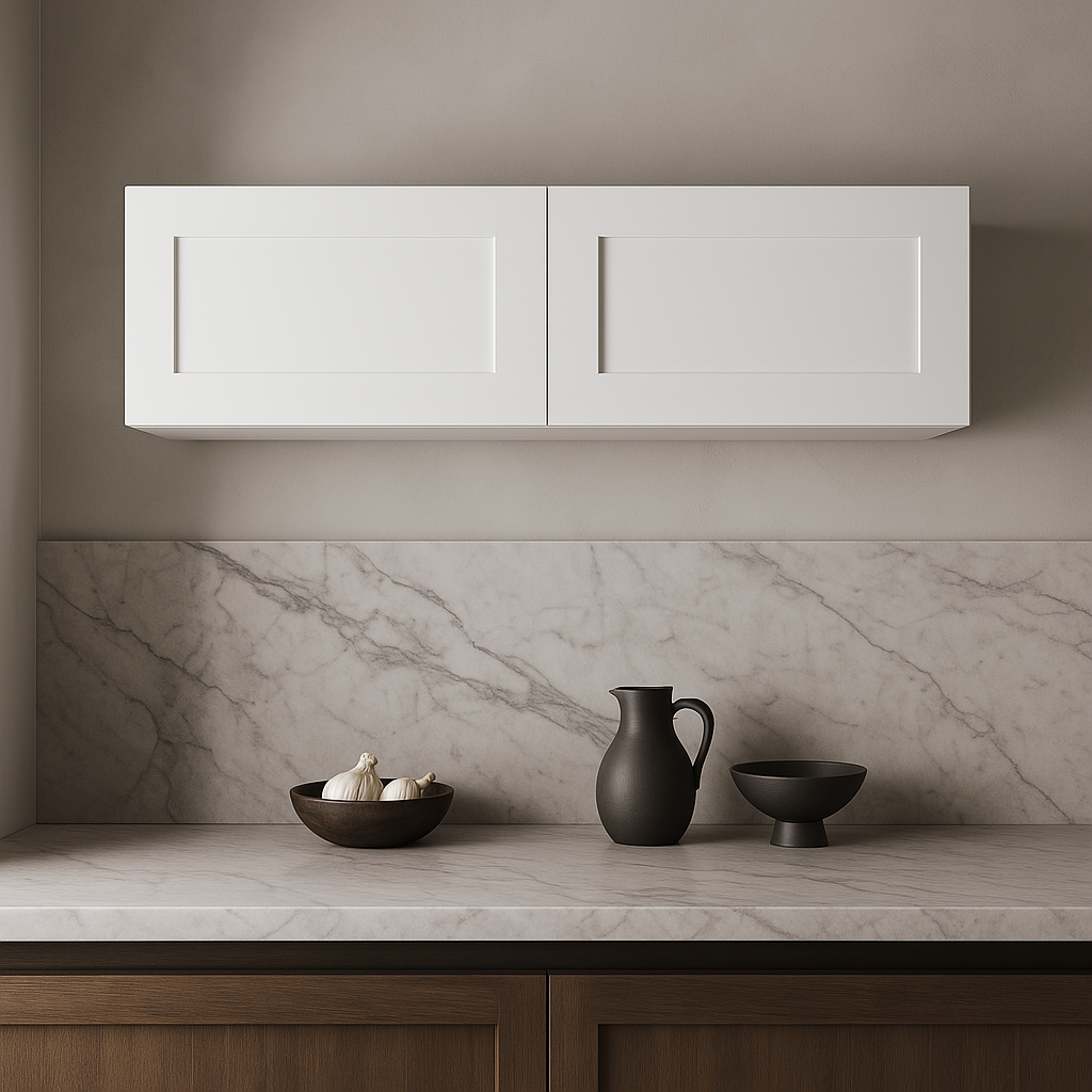 HOMLUX Ready to Assemble Shaker White Wall Cabinet - 36 in. W x 24 in. D x 12 in. H