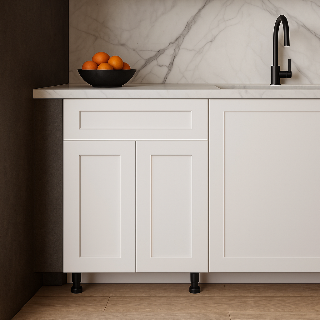 Cambridge Everest White Shaker Base Kitchen Cabinet, Ready to Assemble