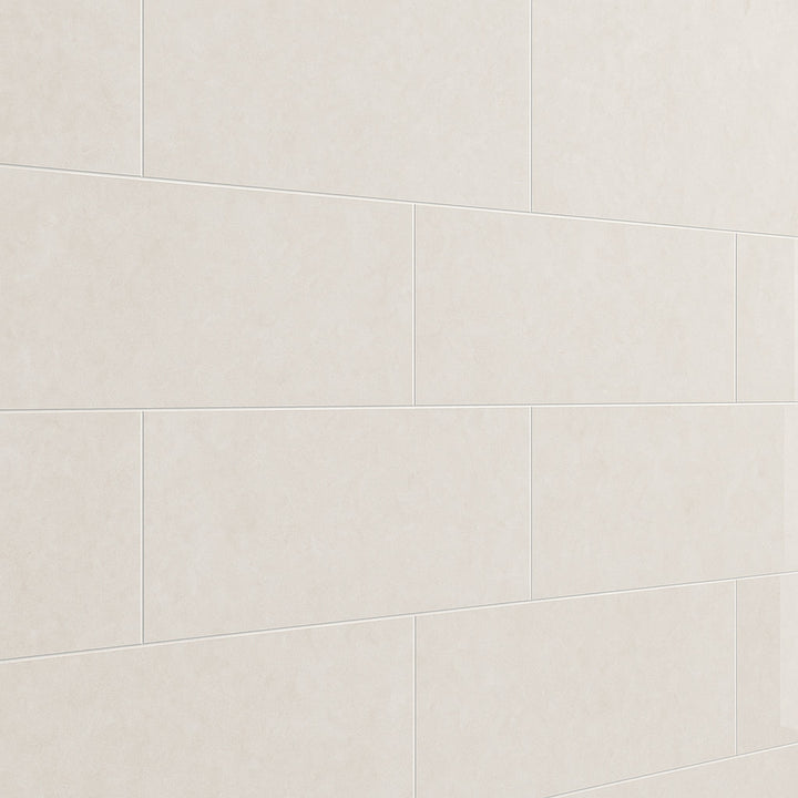 Adessi Athena Ice Polished Porcelain Tile - 24 x 48, White, Waterproof