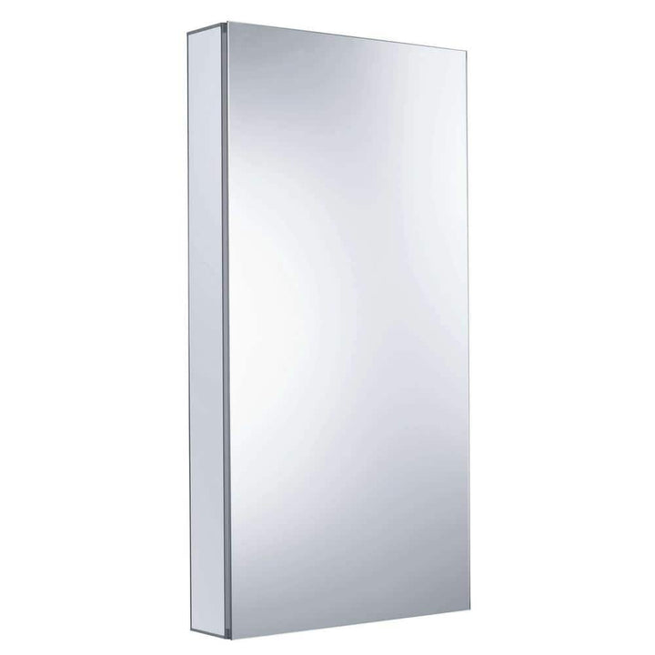 FINE FIXTURES 20 in. x 40 in. Recessed or Surface Wall Mount Medicine Cabinet with Mirror in Silver