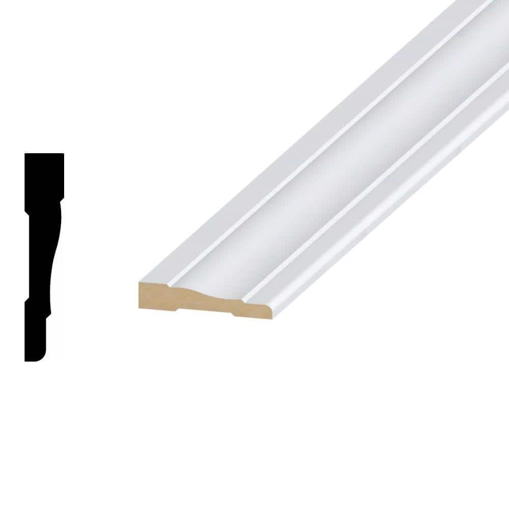 American Wood Moulding WM444 5/8 in. x 3-1/8 in. Primed MDF Colonial Casing Moulding