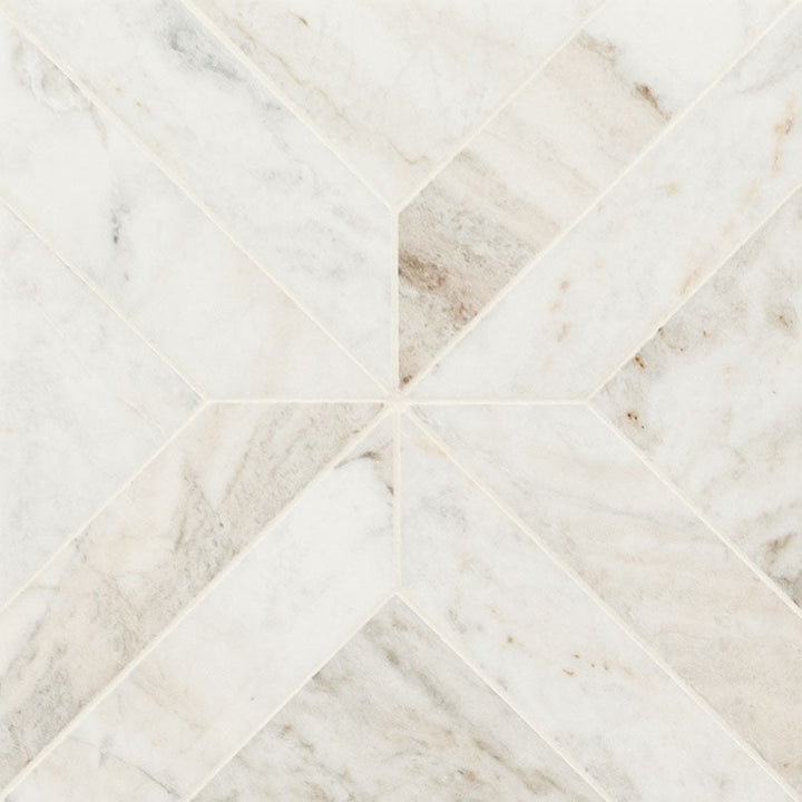 Arabescato Venato White 12 in. x 12 in. x 10mm Honed Mosaic Marble Floor and Wall Tile (10 sq. ft./Case)