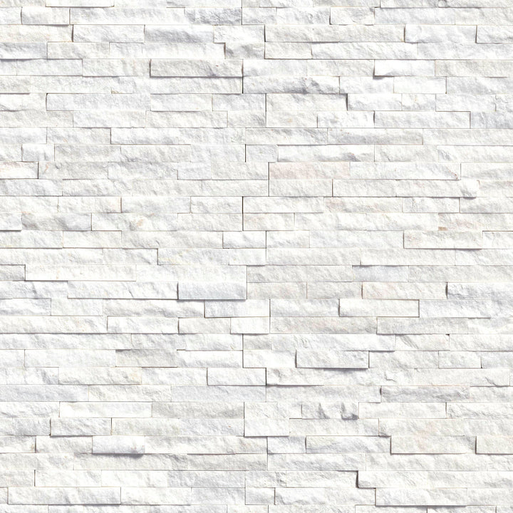 MSI Arctic White Ledger Panel 6 in. x 24 in. Natural Marble Wall Tile (6 sq. ft. / case)