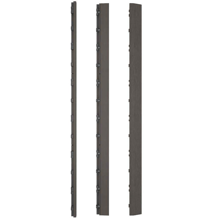 NewTechWood 1/6 ft. x 3 ft. Quick Deck Composite Deck Tile Straight Fascia in Argentinian Silver Gray (2-Pieces per Box)